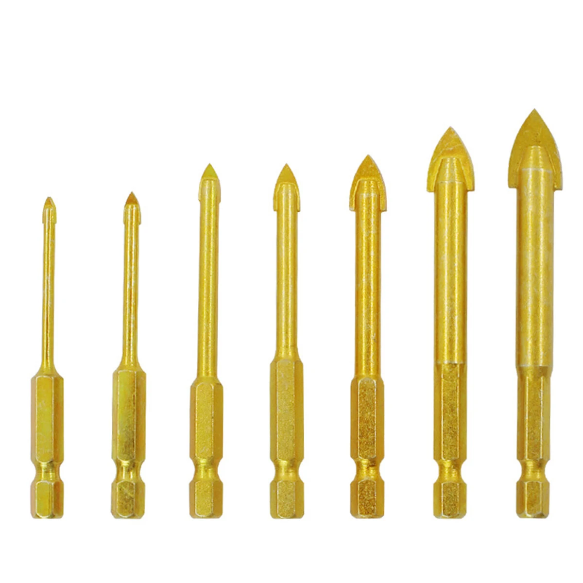 5-12mm Triangle Drill Bit Set | 7Pcs for Ceramic Wall Glass Concrete