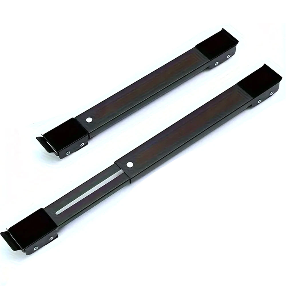 Adjustable Appliance Base - 45-70cm Length, 300KG Capacity, 24 Wheels | Black/Silver