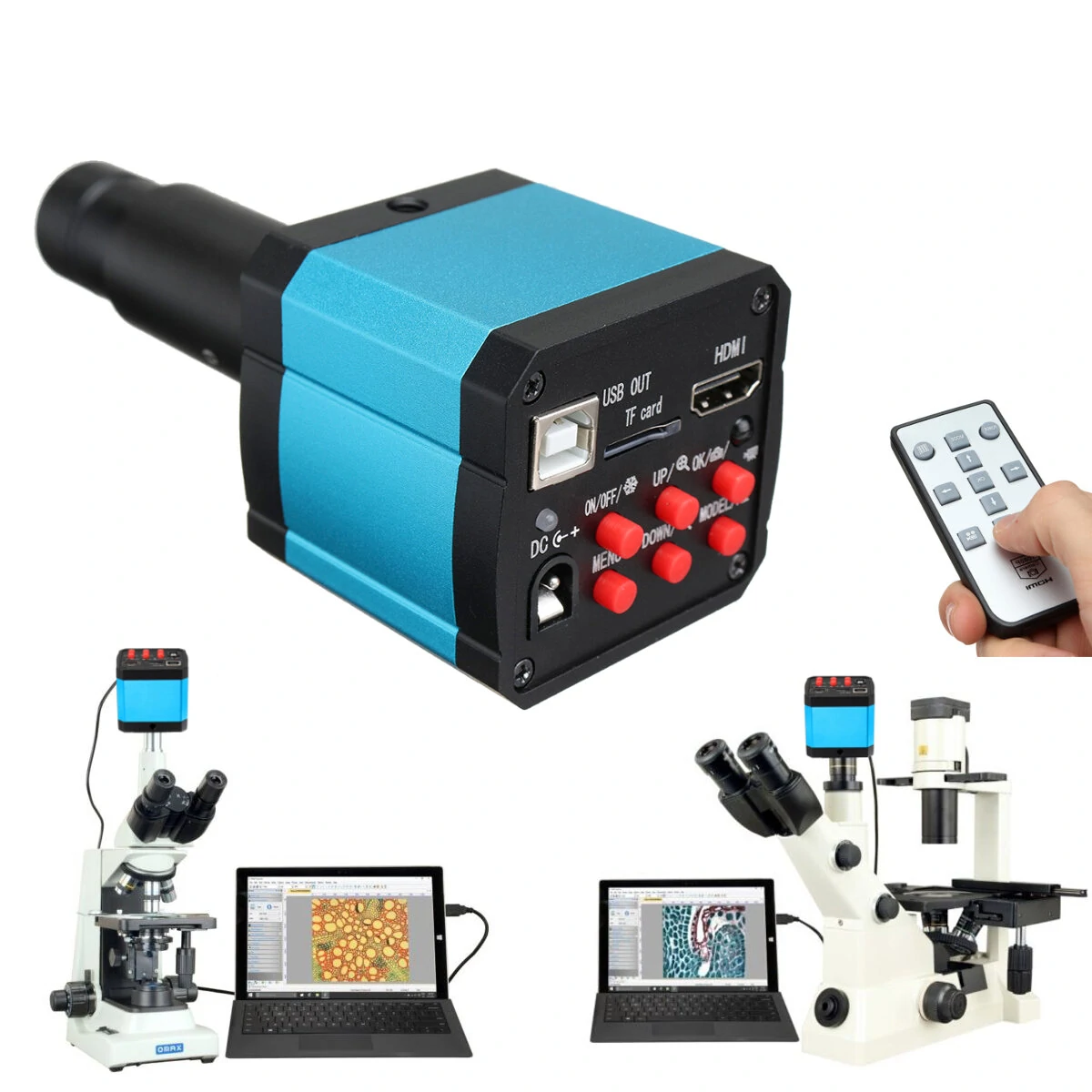 HAYEAR 16MP USB Microscope Camera - 1080P 60FPS C-Mount | HDMI Cable Included