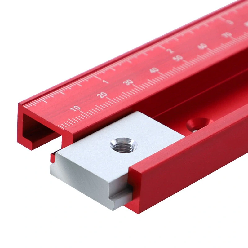 45 Type T-Track - 300-1220mm Red Aluminum Alloy Miter Track for Table Saw & Router Table