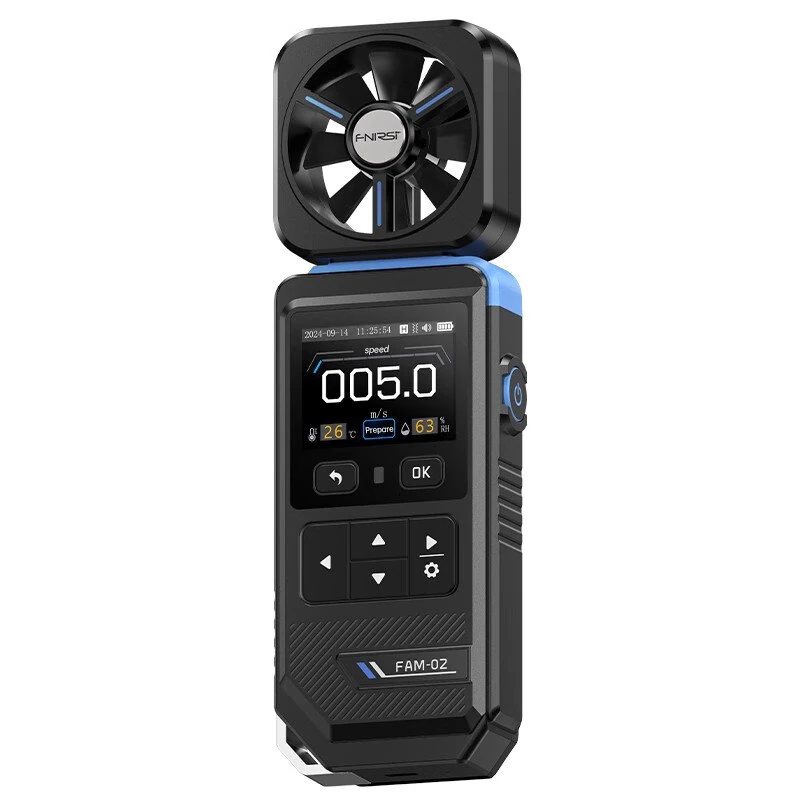FNIRSI FAM-02 Handheld Anemometer - Wind Speed, Temperature, Humidity Meter