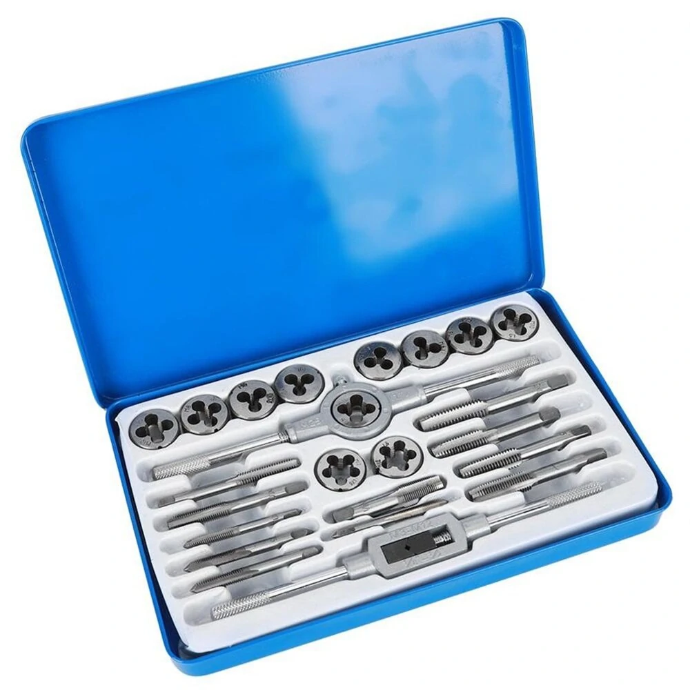 24pcs Threaded Tap and Die Set - Wrench Tool for Threading | Hole Saw Cutter