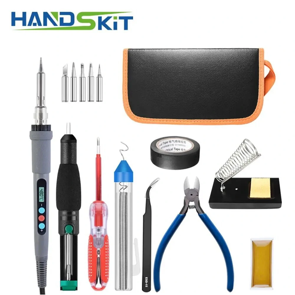HANDSKIT 90W Digital LED Soldering Iron Kit | 100-480°C Precision Control