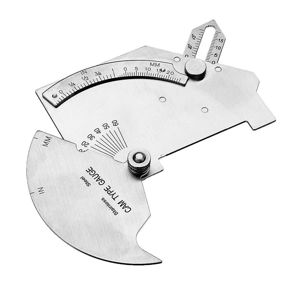 Machifit 50mm Stainless Steel Welding Gauge | Bridge Cam & Ulnar Test Gage