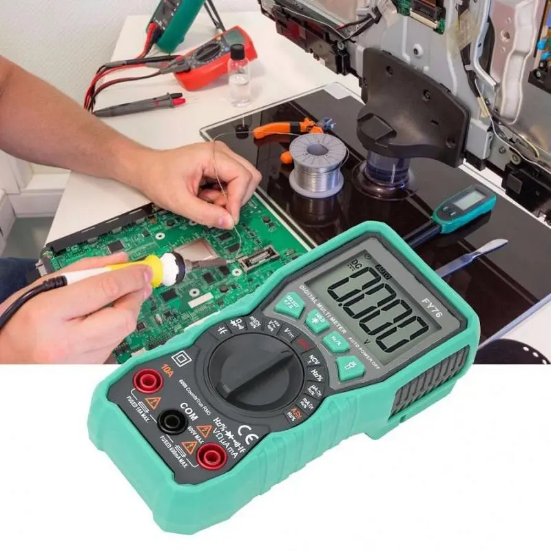 FUYI FY76 Digital Multimeter | True RMS Auto-Ranging 600V AC DC Tester