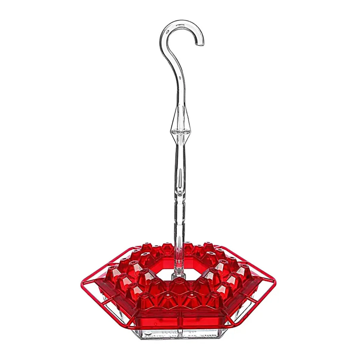 Hand-Blown Hummingbird Feeder - Multi-Feed Ports & Easy Clean - Acrylic Outdoor Hanging Gift