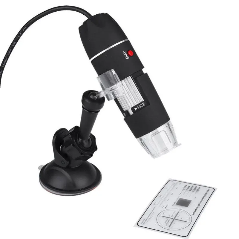 DANIU USB 8 LED 500X 2MP Digital Microscope Endoscope Magnifier Video Camera Suction Cup Stand