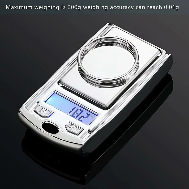 Mini Digital Pocket Scale - 0.01g Accuracy | 100g/200g Capacity | LCD Backlit for Jewelry & Food