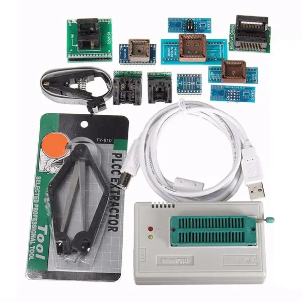TL866II Plus USB Programmer - EEPROM FLASH 8051 AVR MCU | With 10 Adapters