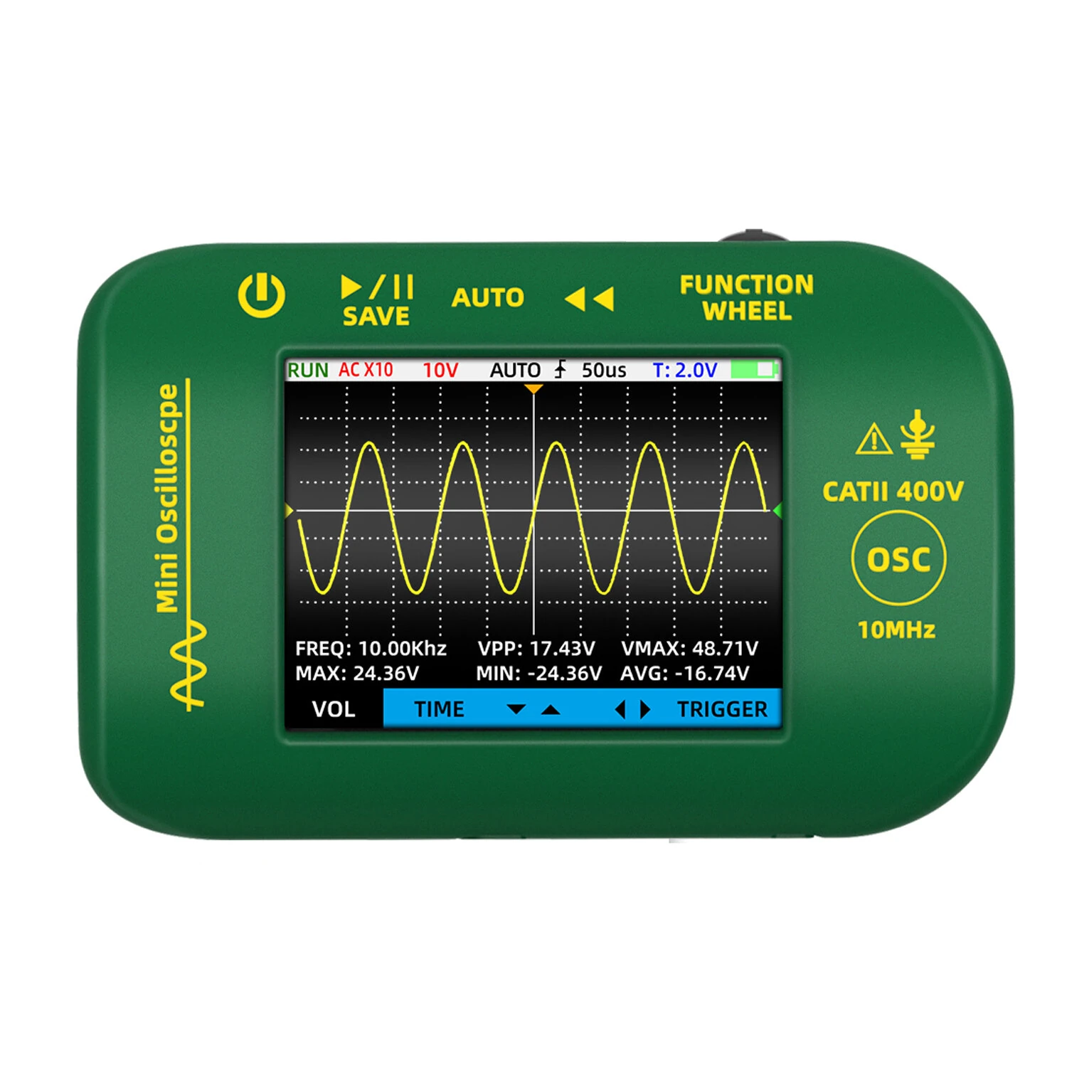 BSIDE OT2 10MHz Digital Oscilloscope - 48MSa/s 2-in-1 Signal Generator | Portable Electronics Repair Tool