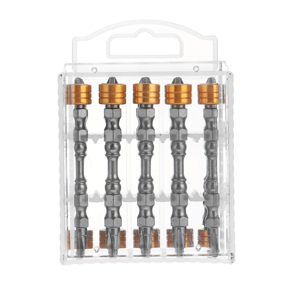 10Pcs S2 Alloy Steel Magnetic Screwdriver Bit Set - High Hardness Electric Screwdriver Bits