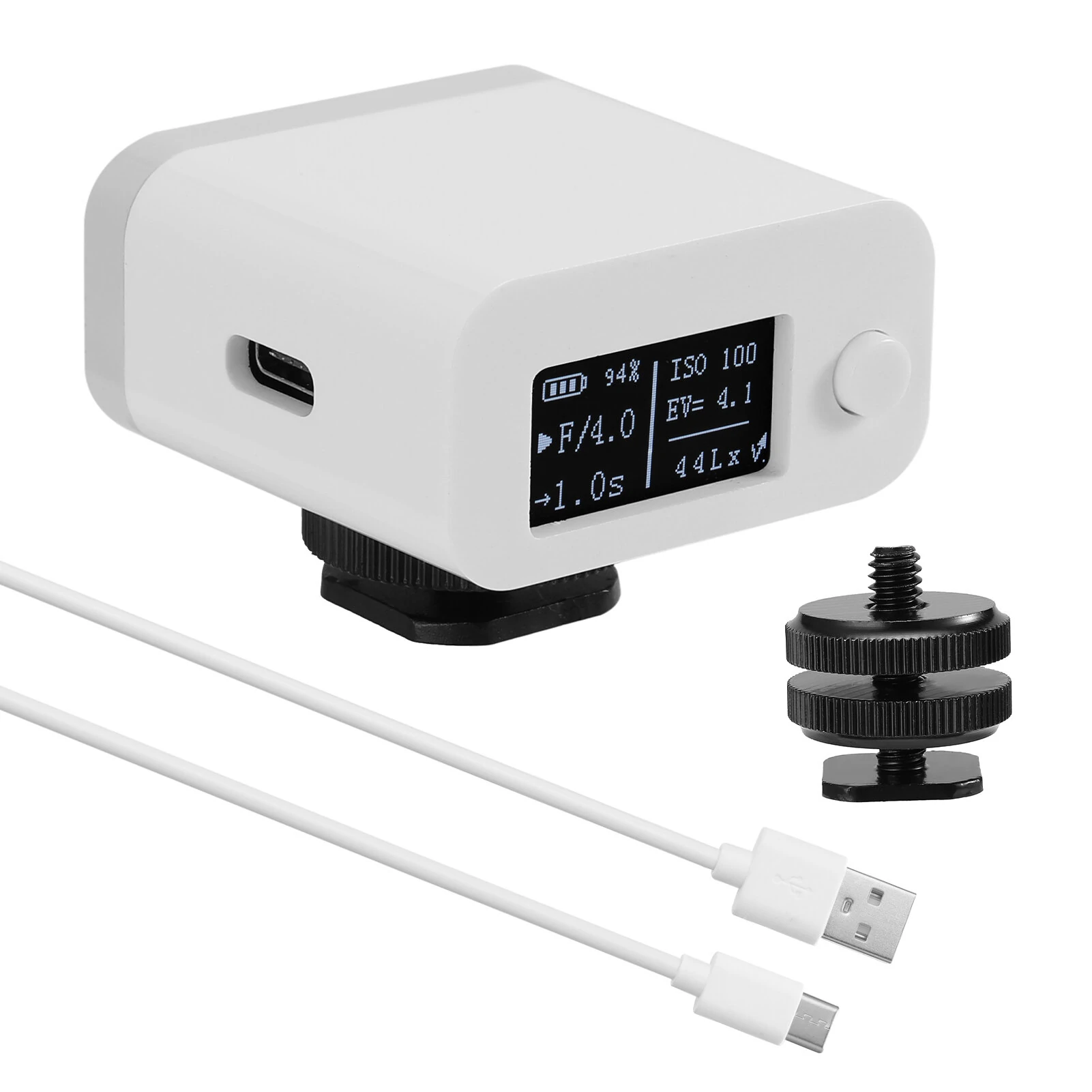 HY-M08 0.1-100,000 Lux Photometer Light Meter | Camera Hot Shoe Mount