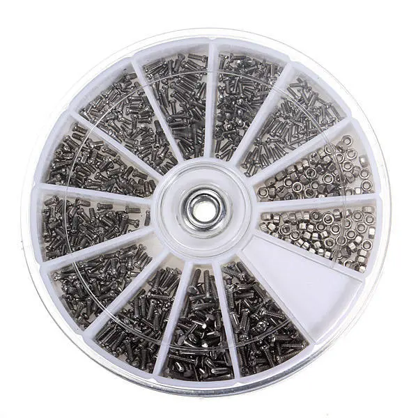 6000Pcs Small Stainless Steel Screw Electronics Assortment Kit - 10 Set 12 Kinds