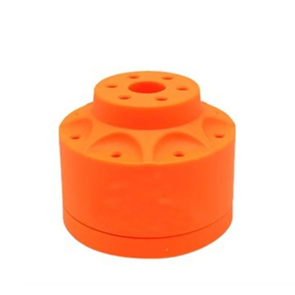 360 Rotating Magnetic Screwdriver Organizer - 14 Slot Compact Tool Storage | Orange ABS Material