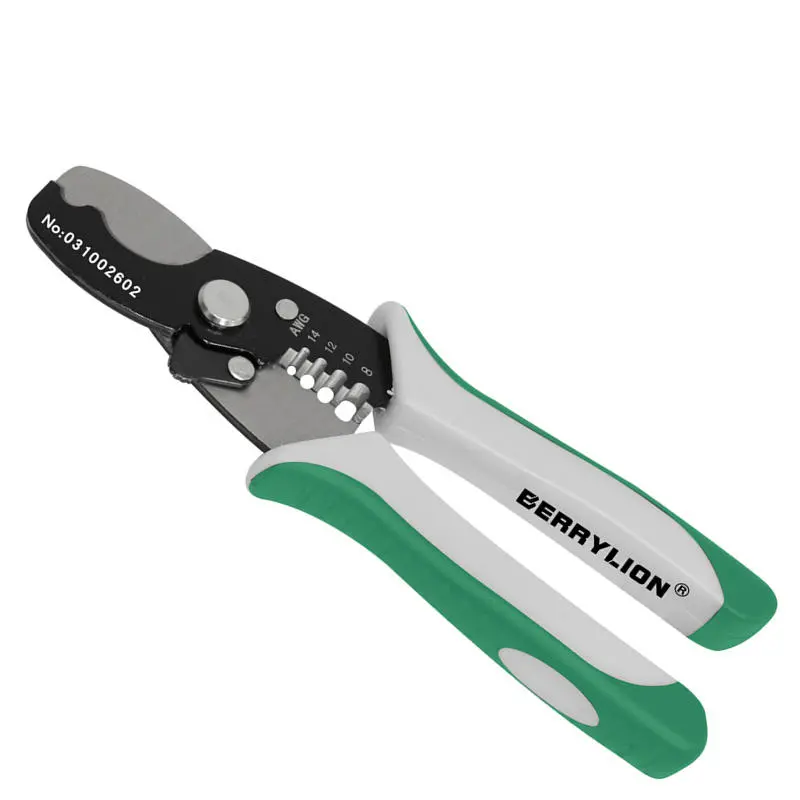 BERRYLION 8 Inch 200mm Wire Stripper - Cable Cutting & Stripping Pliers