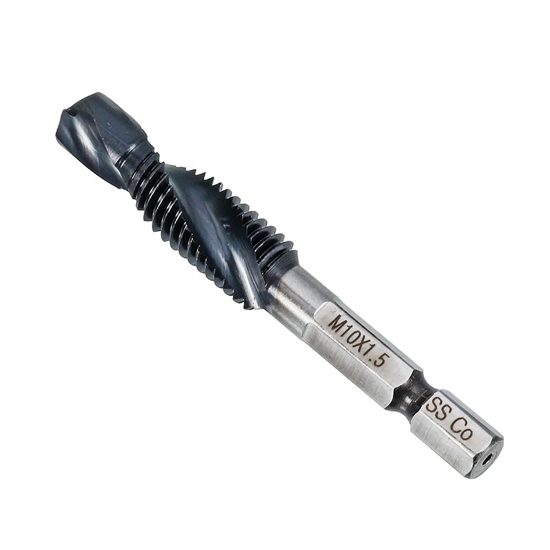 Drillpro HRC89 M3-M10 Drill Tap Bit Set - TiAlN Coated Countersink & Deburr