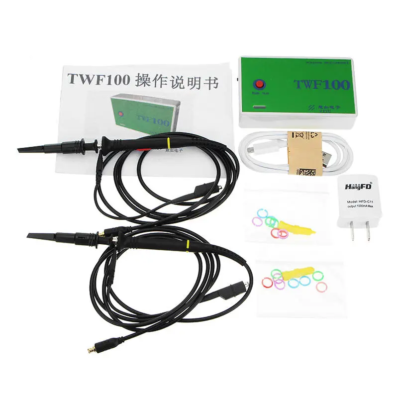 TWF100 Bluetooth Oscilloscope | 2CH USB Digital Mini for PC & Android