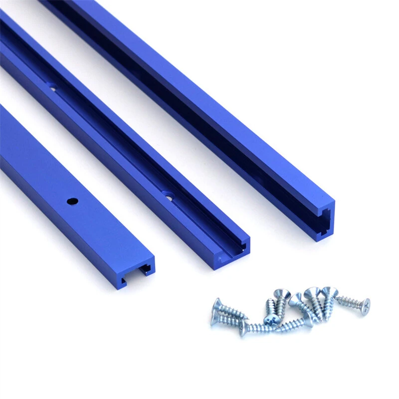 Universal Double Cut T Track - 3/4 x 3/8 with Screws | Drill Press & Router Table