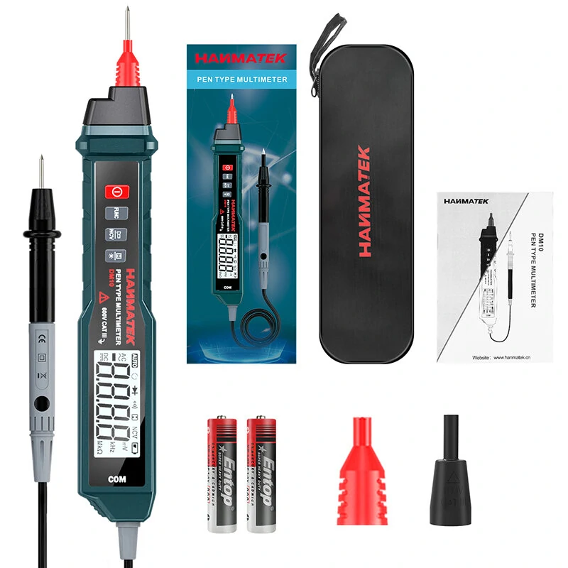HANMATEK DM10 True RMS Digital Multimeter | Pen Type Auto-Ranging Tester
