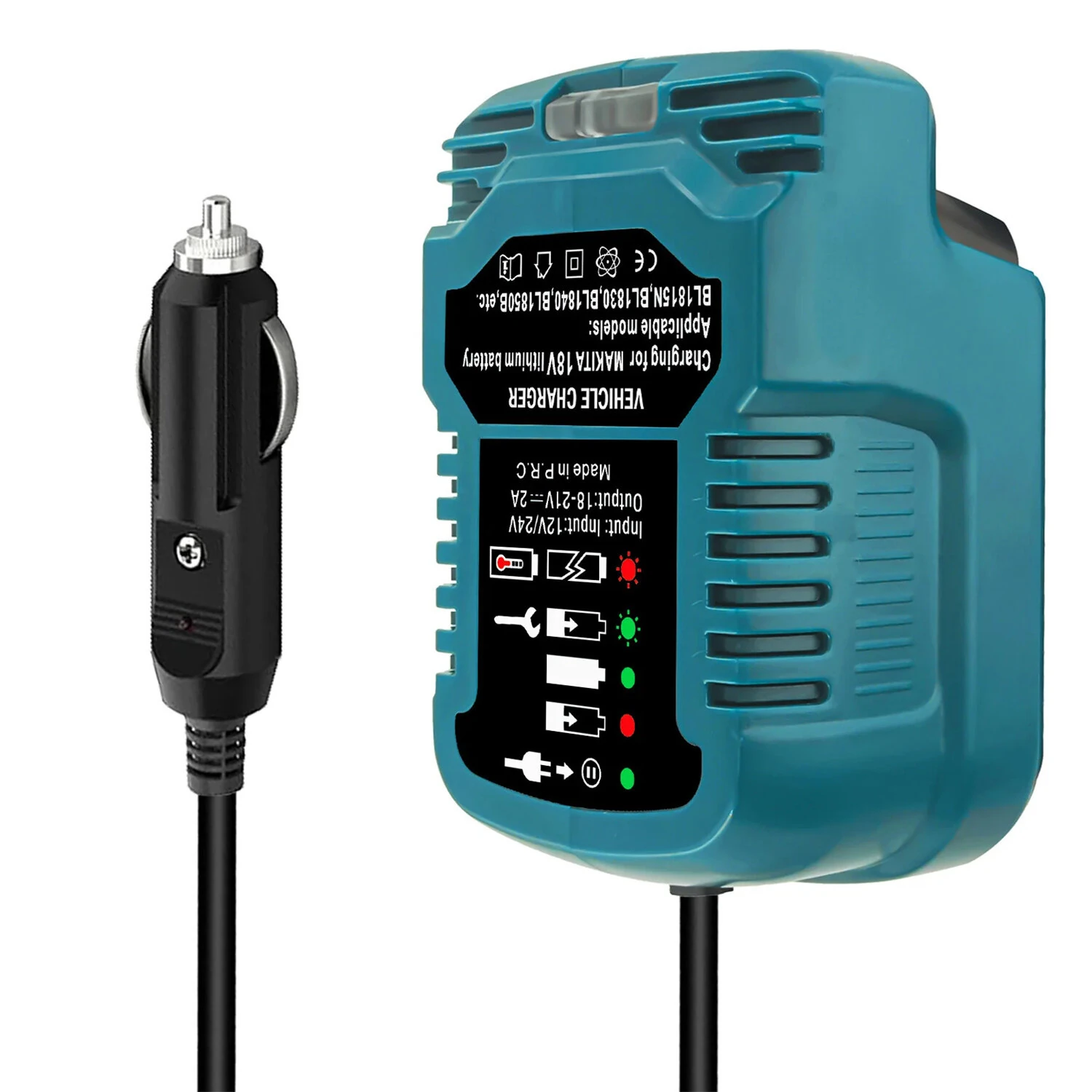 DC 12V/24V Car Charger for Makita 18V LXT BL1815 BL1830 BL1860 Batteries | Portable
