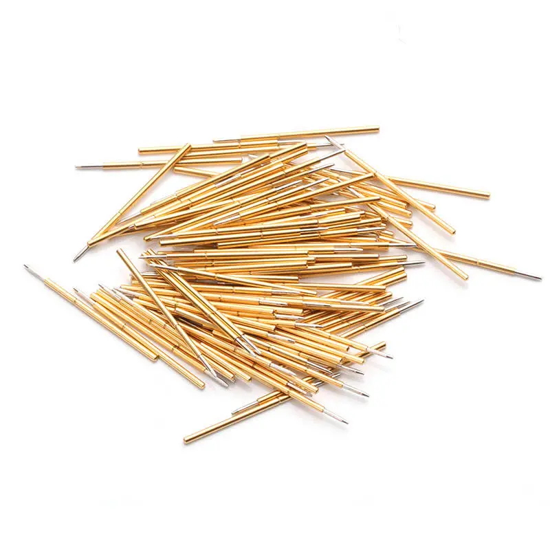 P048-J 100 Pcs Spring Test Probe | Phosphor Bronze Gold-Plated for Circuit Board