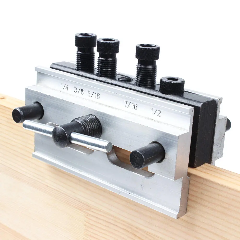 Self Centering Doweling Jig - Aluminum Alloy Drill Guide for Woodworking