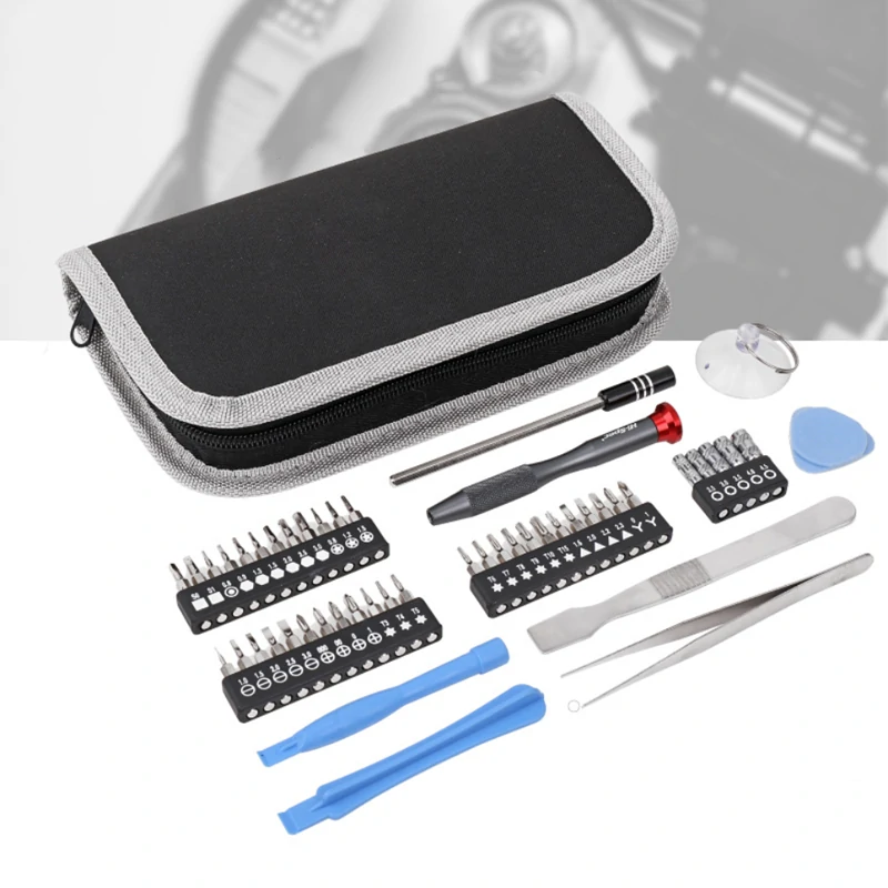 49pcs Precision Screwdriver Set | Phone Repair Tool Kit with Slotted Phillips & Triangle Bits