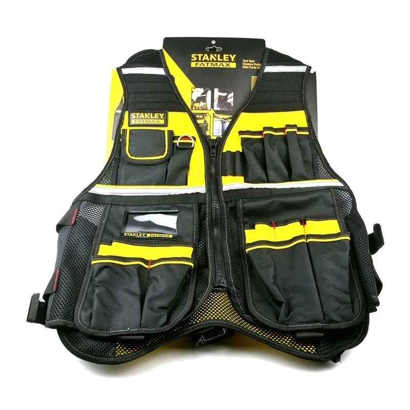 Multi-pocket Work Tool Vest - Adjustable Strap & Reflective Safety Strip