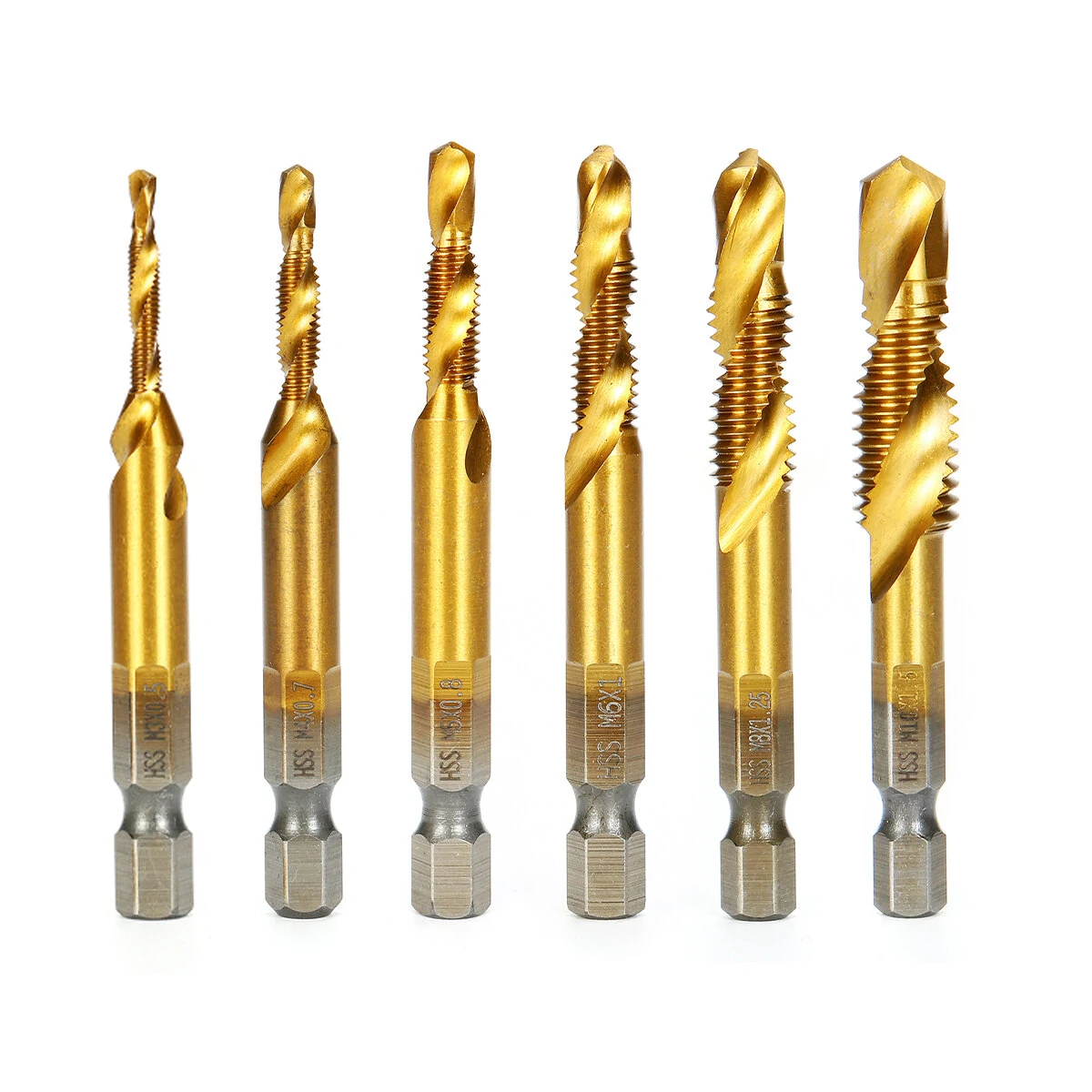 M3-M10 HSS Screw Thread Tap Set | Taper Drill & Countersink Bits | Metric