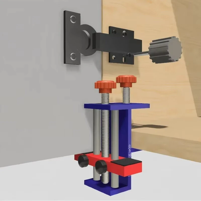 Adjustable Cabinet Door Positioner - Aluminium Alloy Handle Install Tool for Effortless Alignment