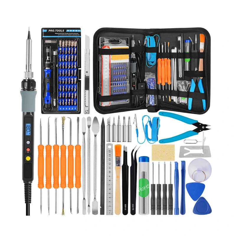 Soldering Iron Kit with Screwdriver Set | Wire Stripper & Tweezers | Multi-Function Welding Tools