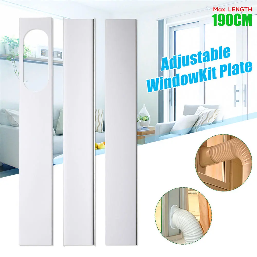 3pcs 1.9m Adjustable Window Kit | Air Conditioner Wind Shield for Portable AC