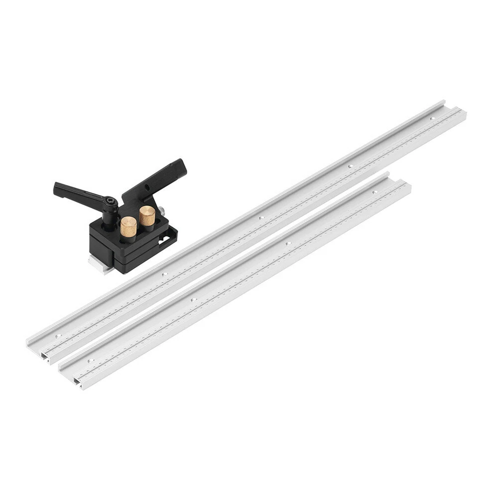 Drillpro Aluminum Alloy T-Track Miter Slot | 600-1220mm with Scale & Stop