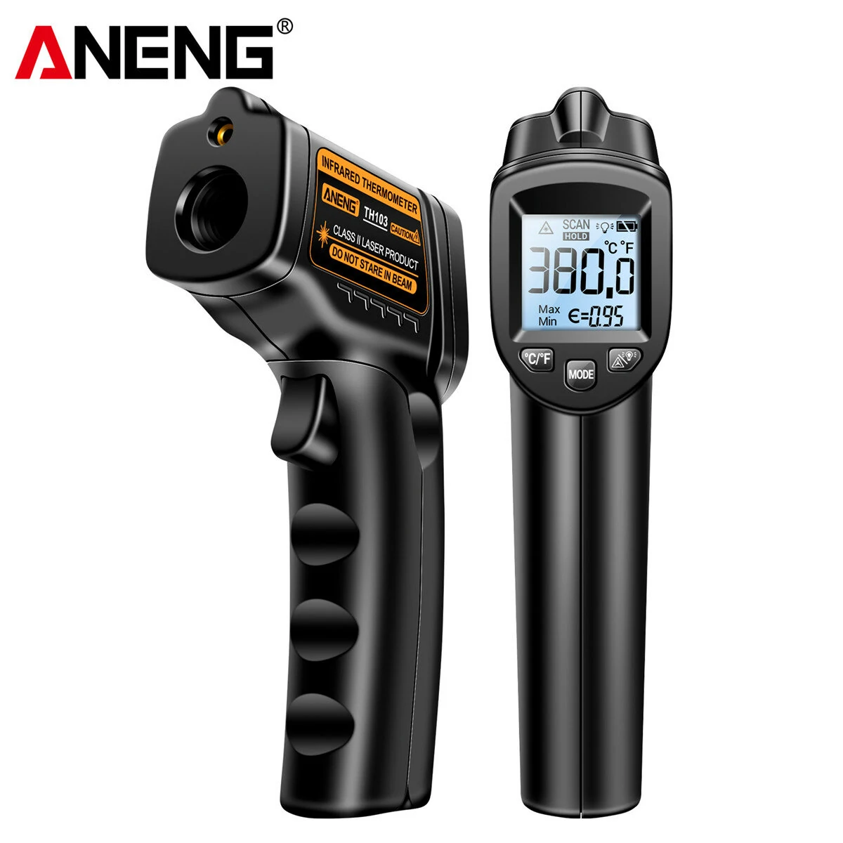 ANENG TH103 Laser Infrared Thermometer | -20°C to 380°C | Industrial Thermal Gun