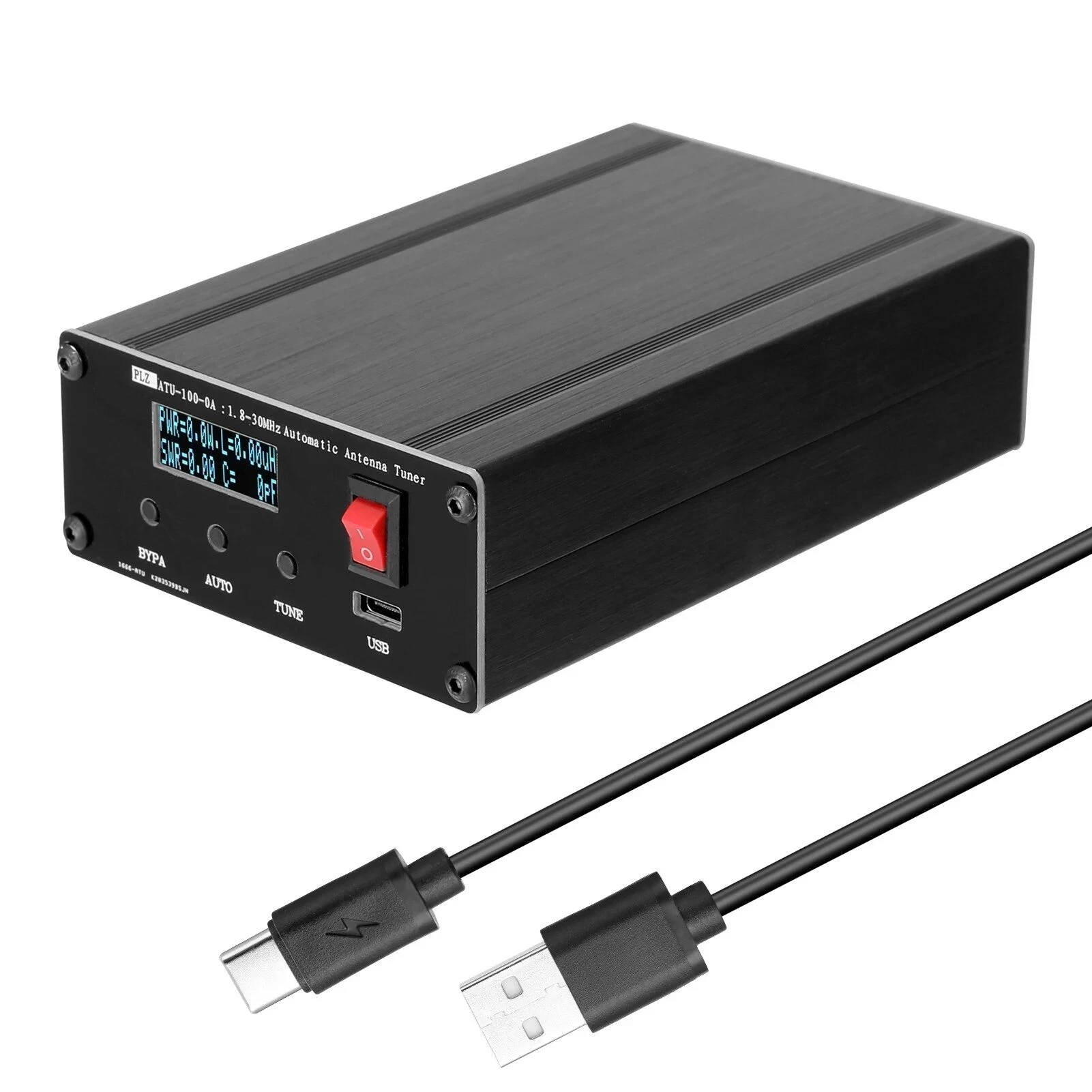 ATU100 Automatic Shortwave Antenna Tuner 1.8-55Mhz | USB-C Rechargeable | OLED Display