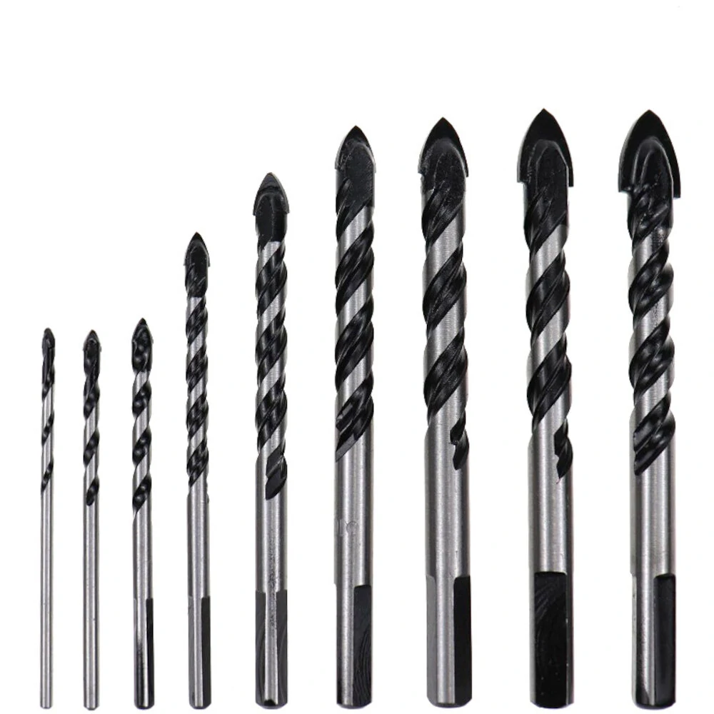 5-12mm Glass Drill Bit Set | 10Pcs Triangle Bits for Tile Concrete Marble