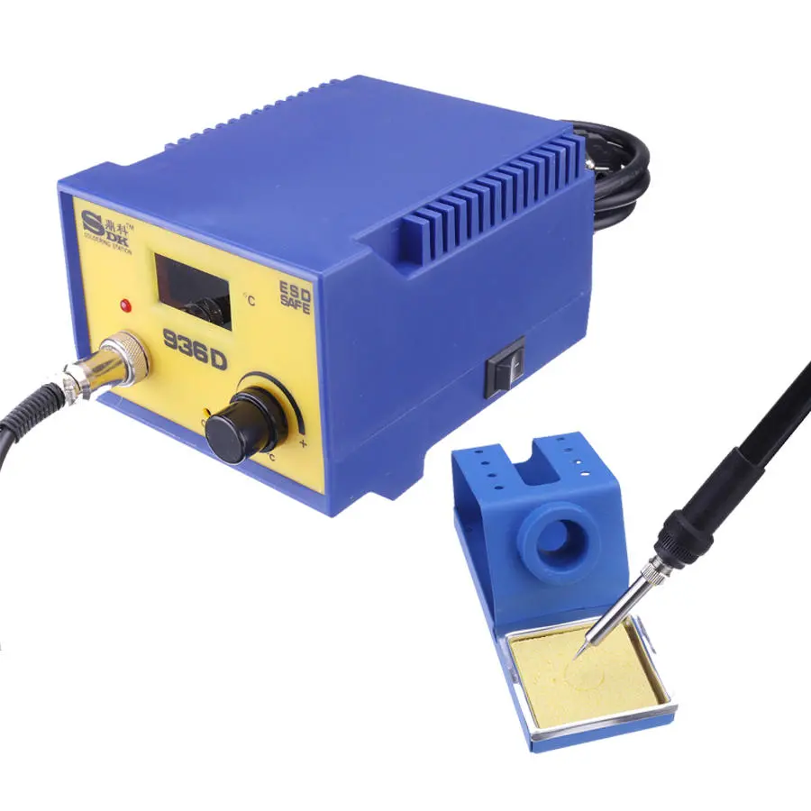 DINGKE 936D ESD Soldering Station | LED Digital Solder Iron Desoldering Station