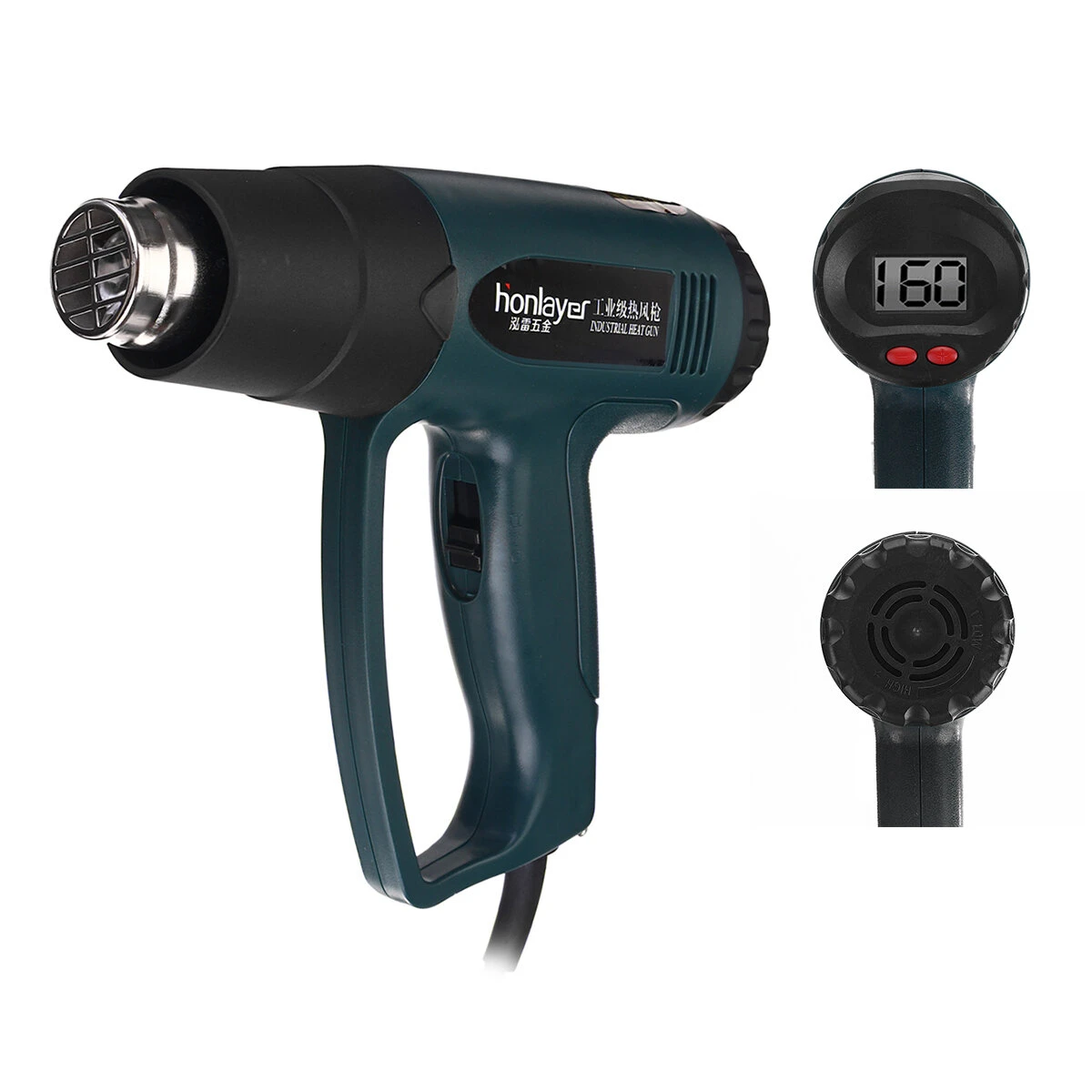 2200W Digital Hot Air Gun - Adjustable Temperature Heating Tool | 220V Heat Gun