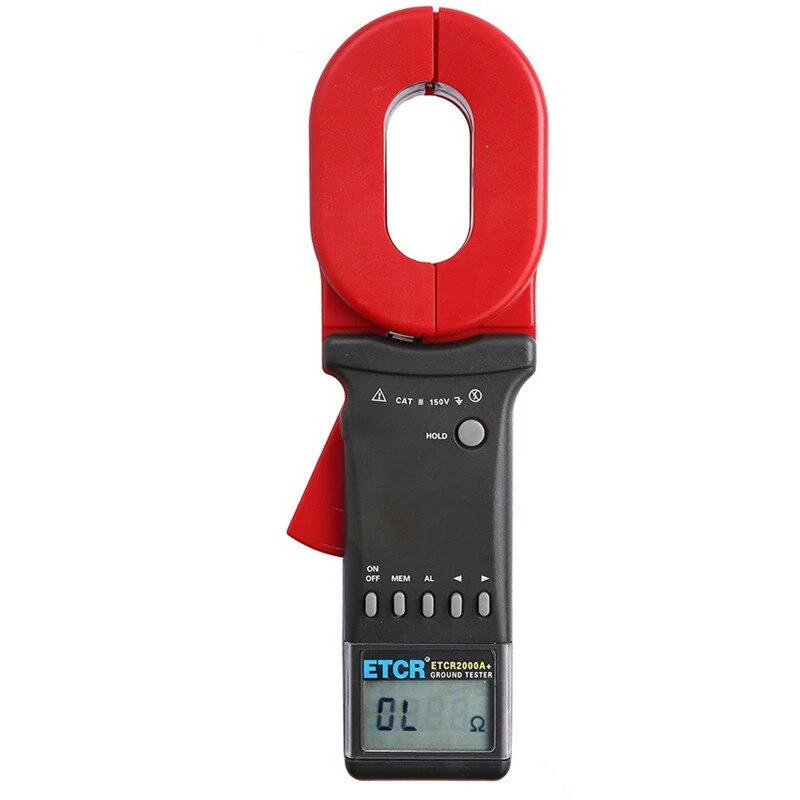 ETCR2000A+ Digital Clamp Ground Resistance Tester | 0.01-200Ω Meter