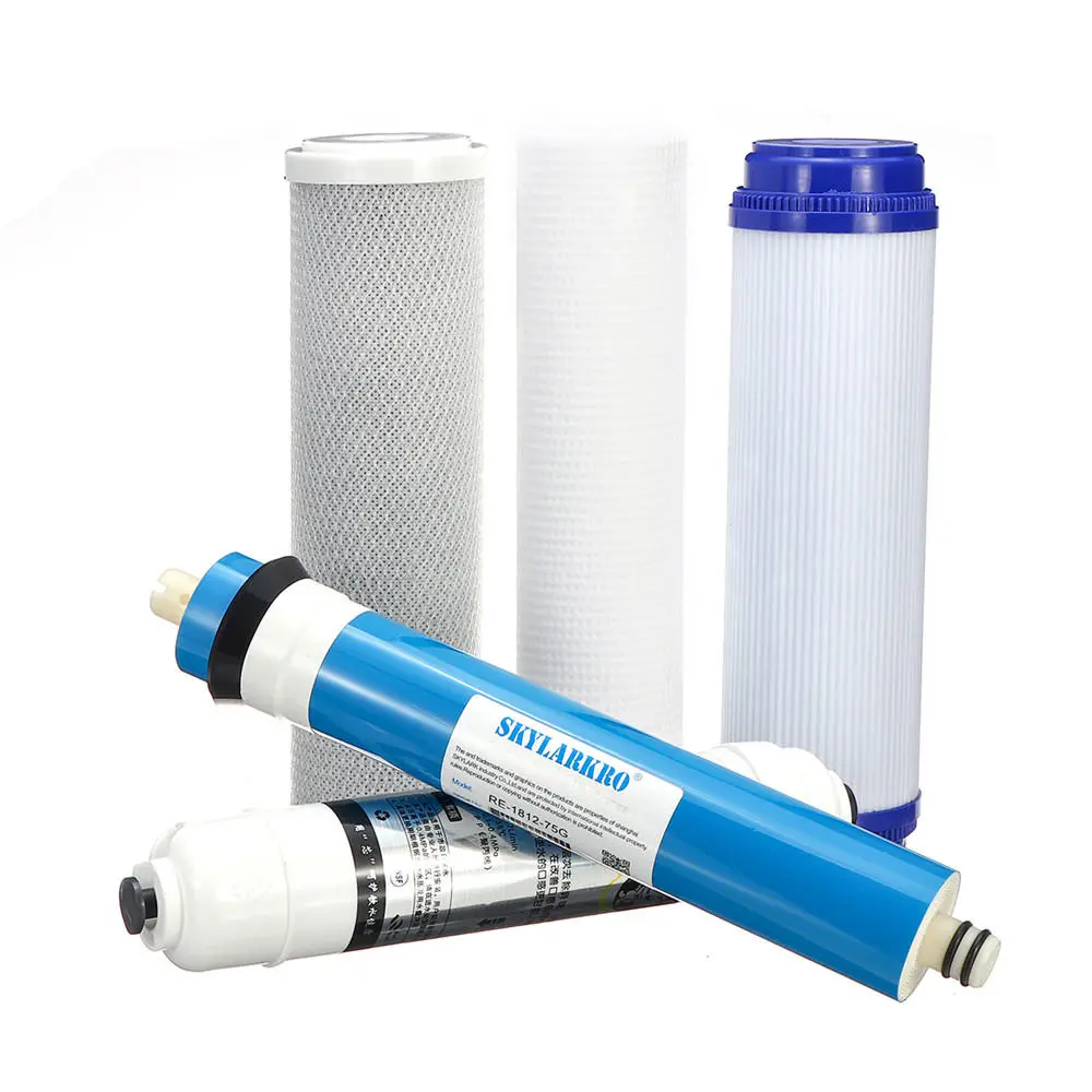 RO 5 Stage Reverse Osmosis Replacement Water Filter Kit - 75 GPD Membrane