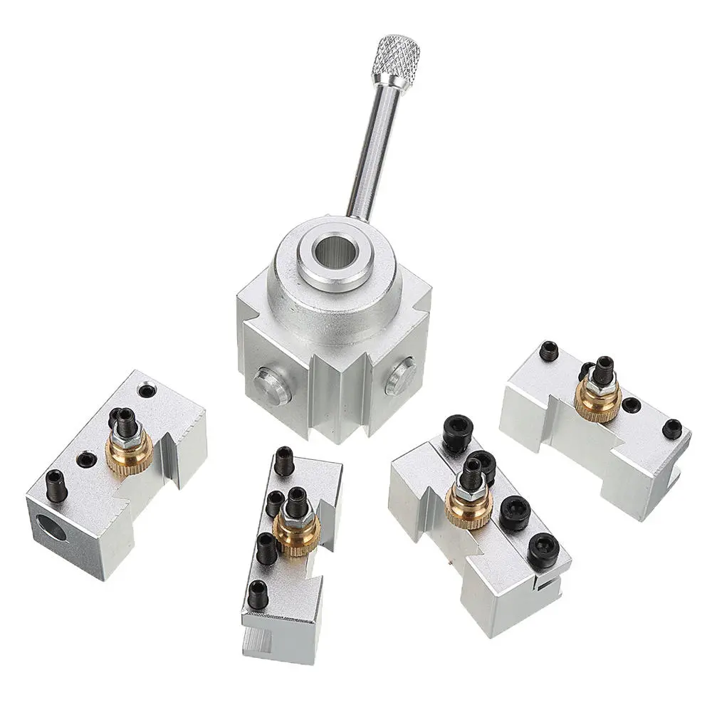 Machifit Upgraded Quick Change Post Holder Set - Silver Boring Bar for CNC Mini Lathe