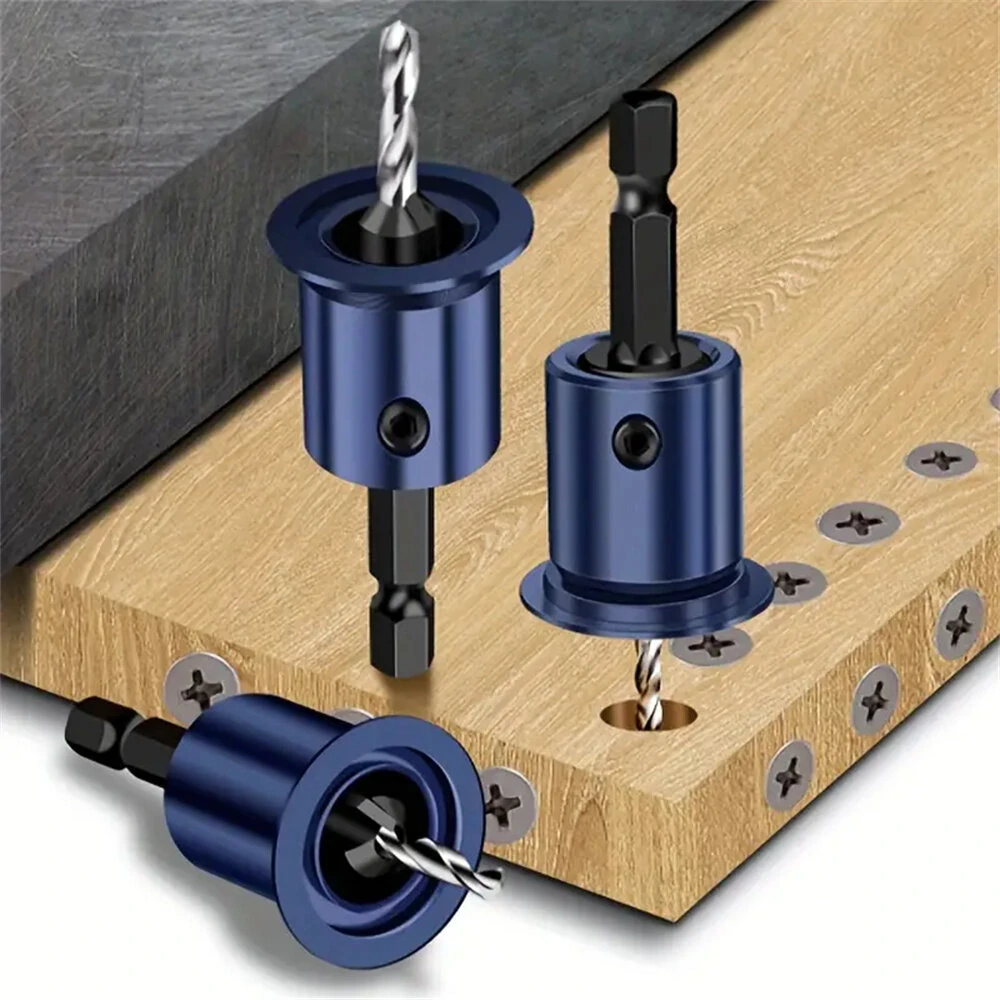 6.35mm 1/4 Inch Shank Countersink Drill Bit | Adjustable Depth Stop for Woodworking