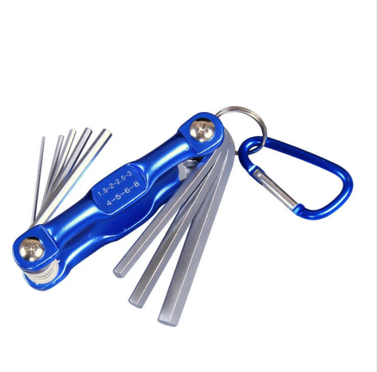 Folding Hex Wrench Set | Metric Allen Keys | Portable Metal Hand Tool Set