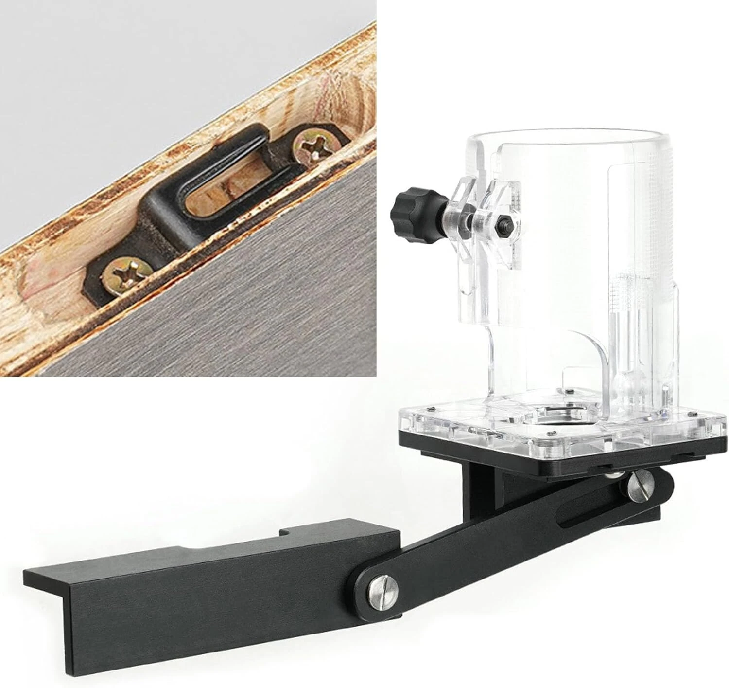GANWEI Woodworking Slotting Bracket Locator | Simple Connector & Trimmer Tool for 65mm Base