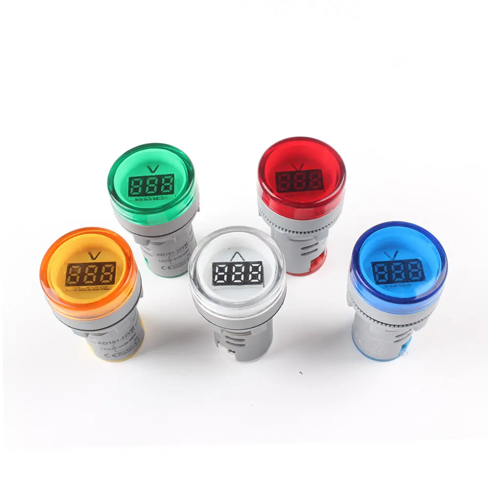 AD16-22DSV Mini Voltage Meter - 22MM LED Digital Display AC Voltmeter | 110V 220V