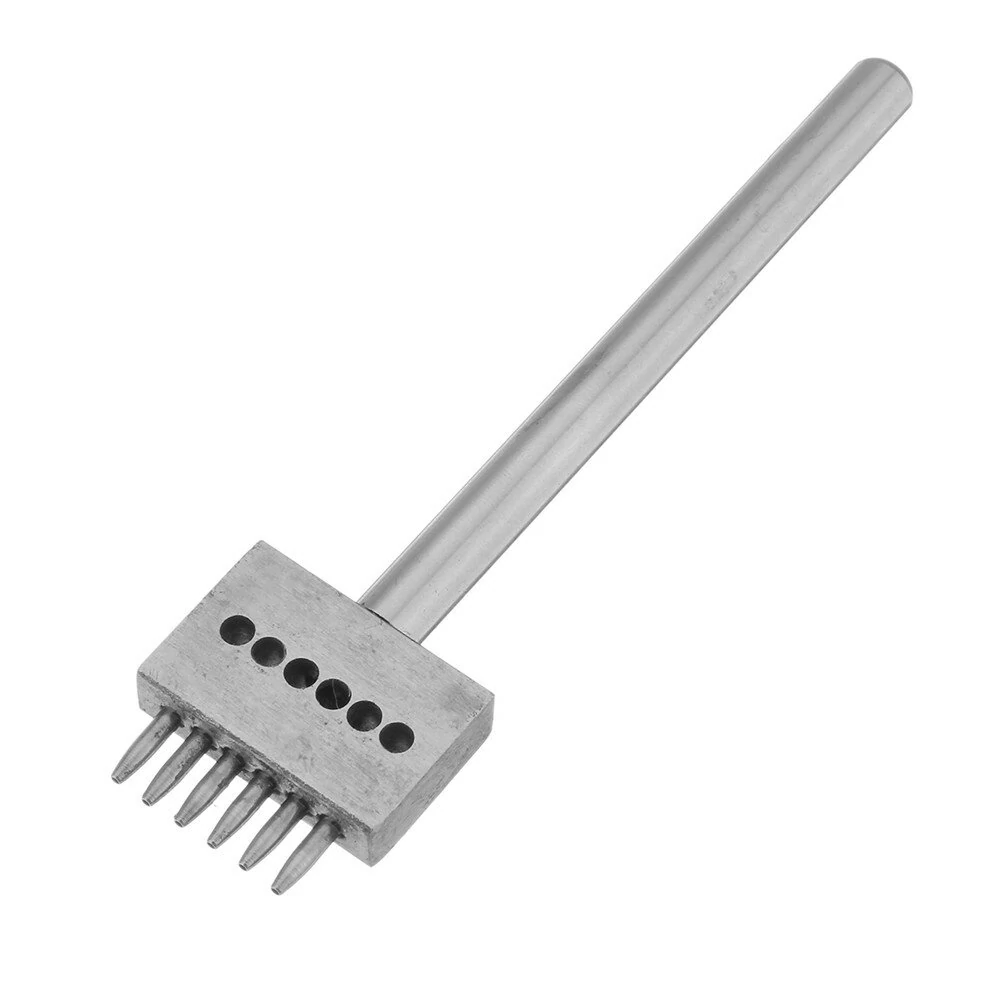 Leather Craft Round Hole Puncher Tool | 2/4/6 Hole | 4mm Spacing | Drill Attachment