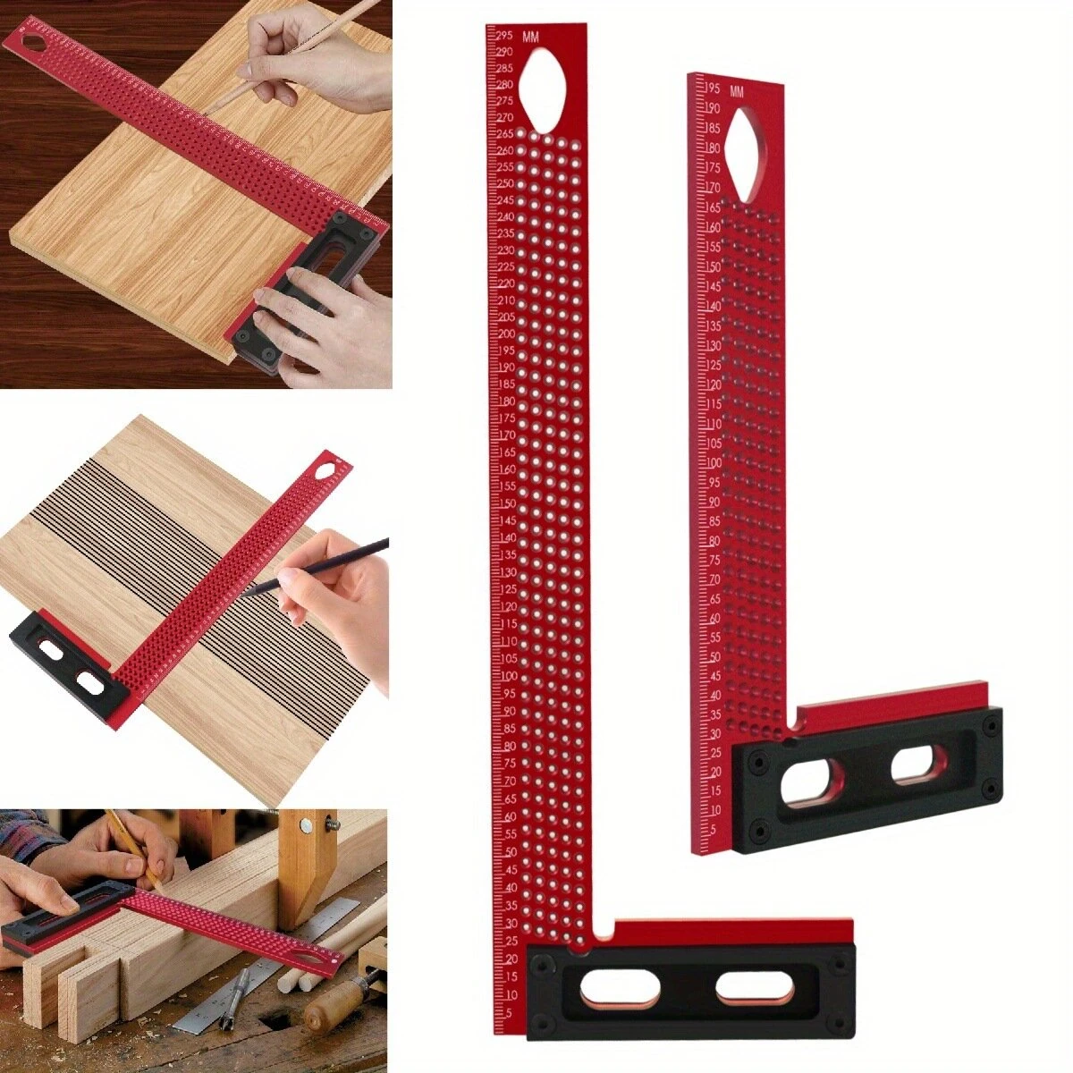 Carpenter L Square Ruler - 200mm/300mm Metric Right Angle Tool for Layout & Measuring