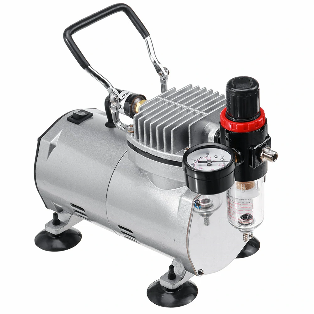 Portable Airbrush Compressor - 110/220V High Pressure Spray Gun Pump for Painting