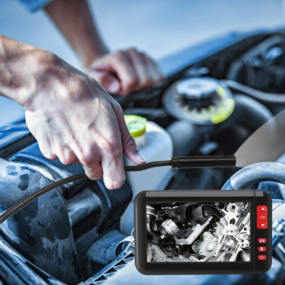 Hard Wire Digital Borescope - 5m 1080P HD | 4.3in Screen & 8 LEDs