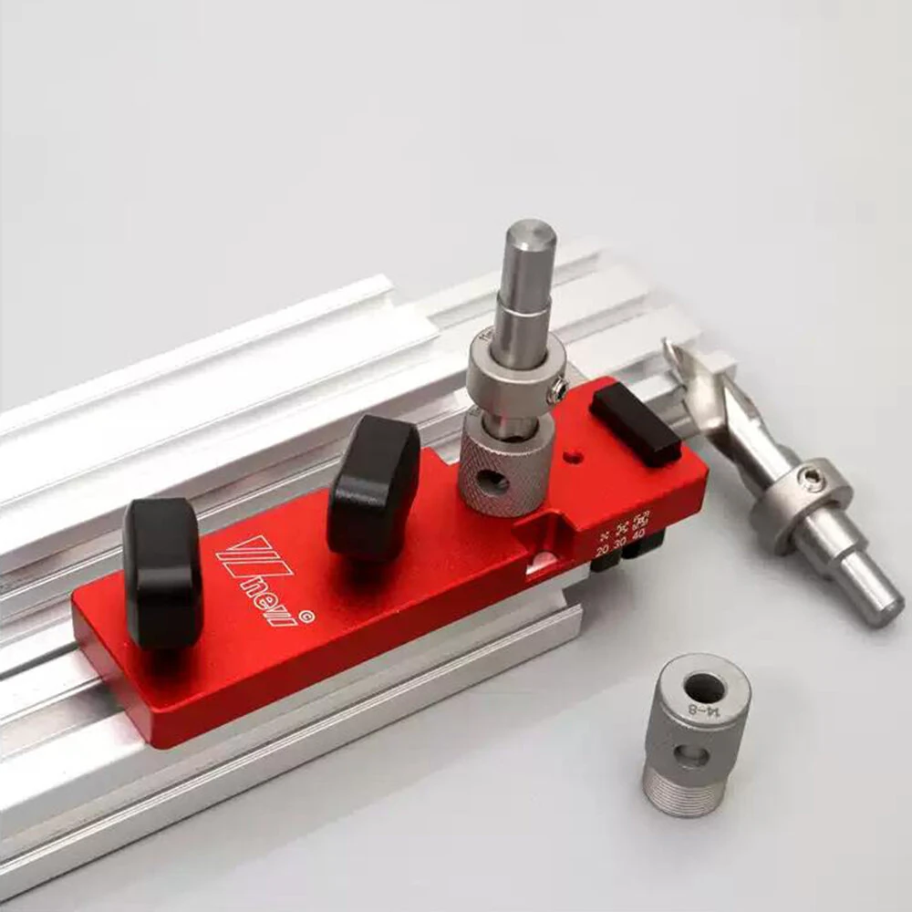 Wnew Aluminum Profile Drill Guide Jig | With Step Drill Bits for 2020 2040 3030 3060 Extrusions